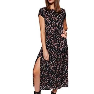 Free people corrie printed maxi dress size 2